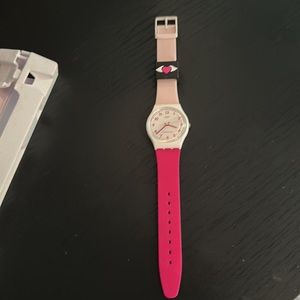 🔥SALE🔥NWT swatch watch i Designed in Las Vegas. lt.pink strap & hot pink strap
